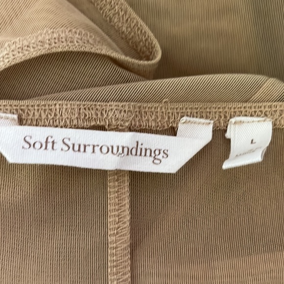 Soft Surroundings Tan/Nude Sheer Top/ Nylon & Spandex blend/ Side Zipper Closure - Picture 9 of 10
